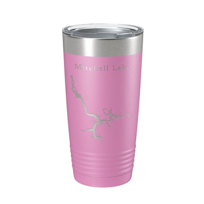 Mitchell Lake Map Tumbler Travel Mug Insulated Laser Engraved Coffee Cup Alabama 20 oz-14