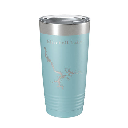 Mitchell Lake Map Tumbler Travel Mug Insulated Laser Engraved Coffee Cup Alabama 20 oz-13
